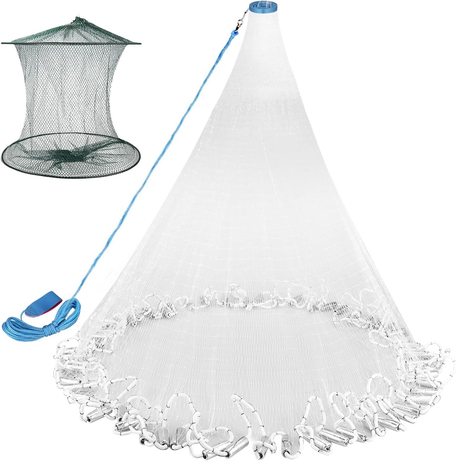 Cast Net for Fishing with Coll - Net Pot 3 Inch บทวิจารณ์และราคา