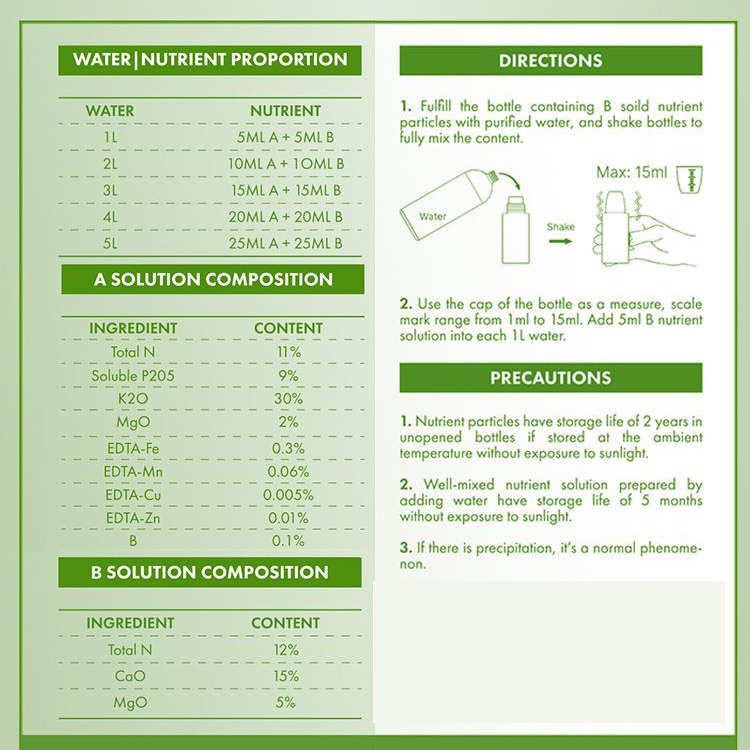 Hydroponic nutrient solution s - Nutrient Solution Ab บทวิจารณ์และราคา