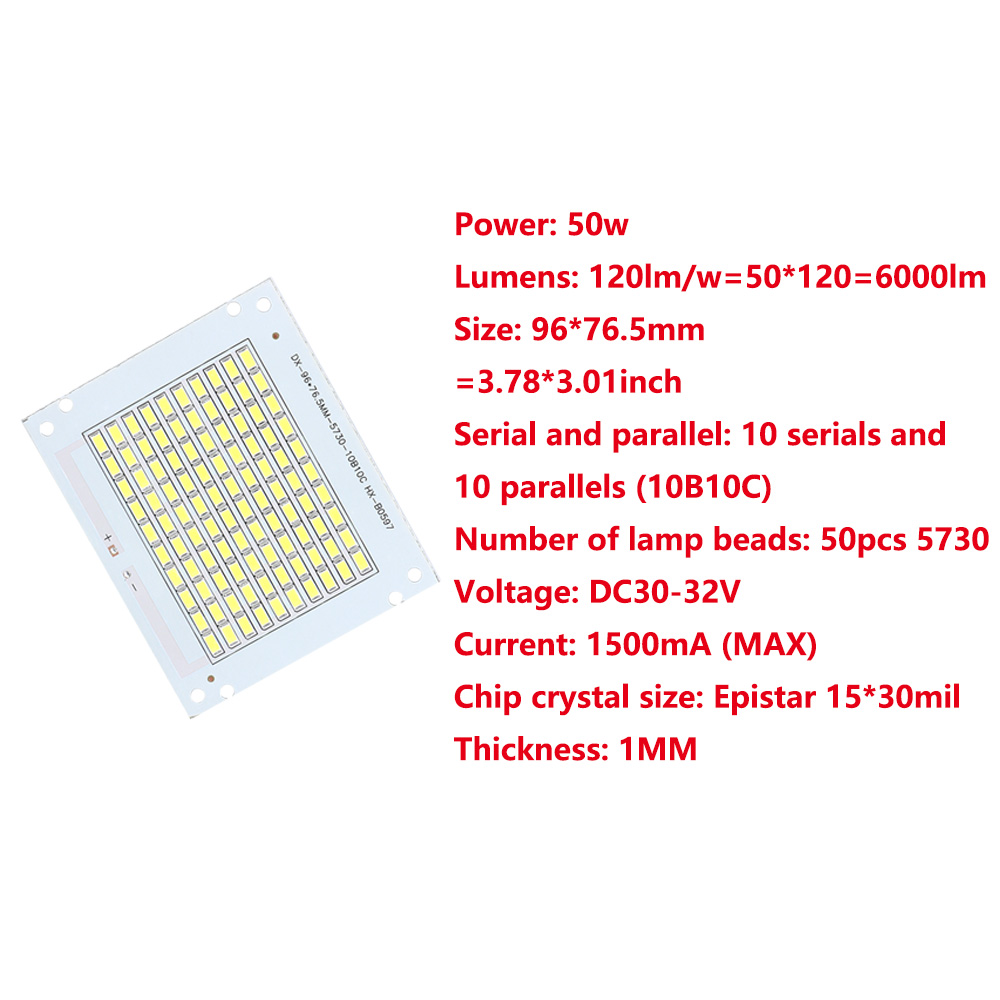 50W LED Diode SMD5730 Flood Li - Flood Tray Table บทวิจารณ์และราคา