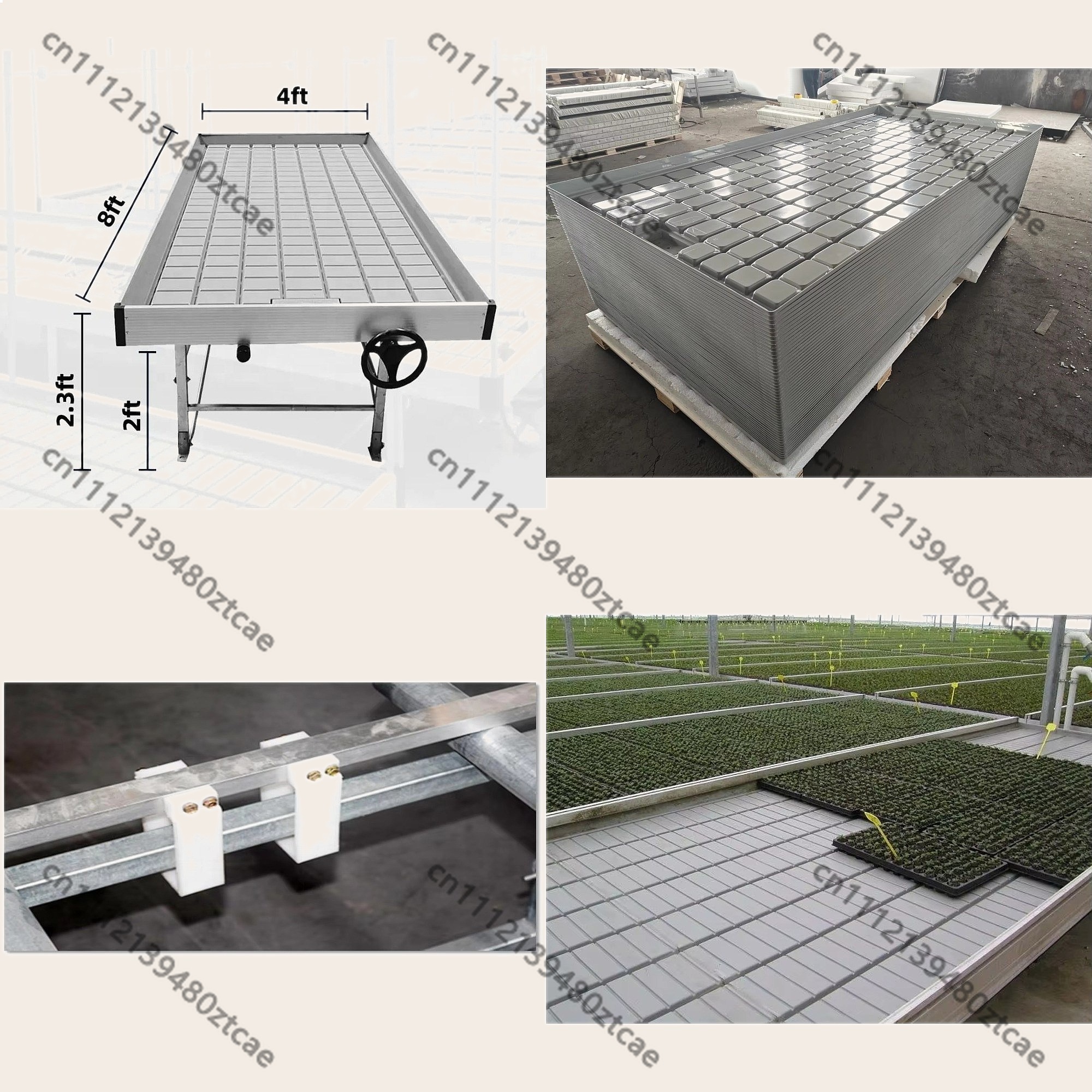 Greenhouse Sliding Benches Hyd - Flood Tray Table บทวิจารณ์และราคา