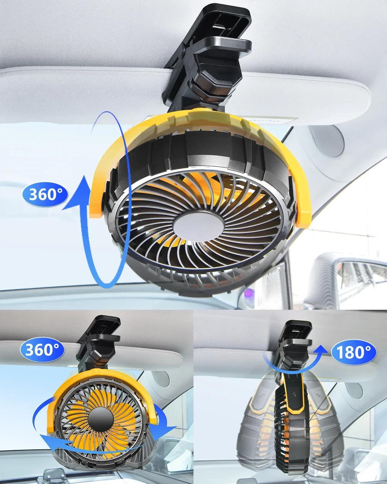 Eary Portable Car Clip on Fan  - Oscillating Fan Clip บทวิจารณ์และราคา