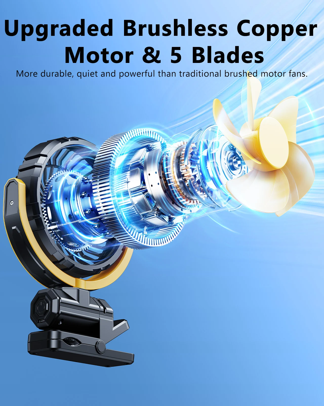 Eary Portable Car Clip on Fan  - Oscillating Fan Clip บทวิจารณ์และราคา