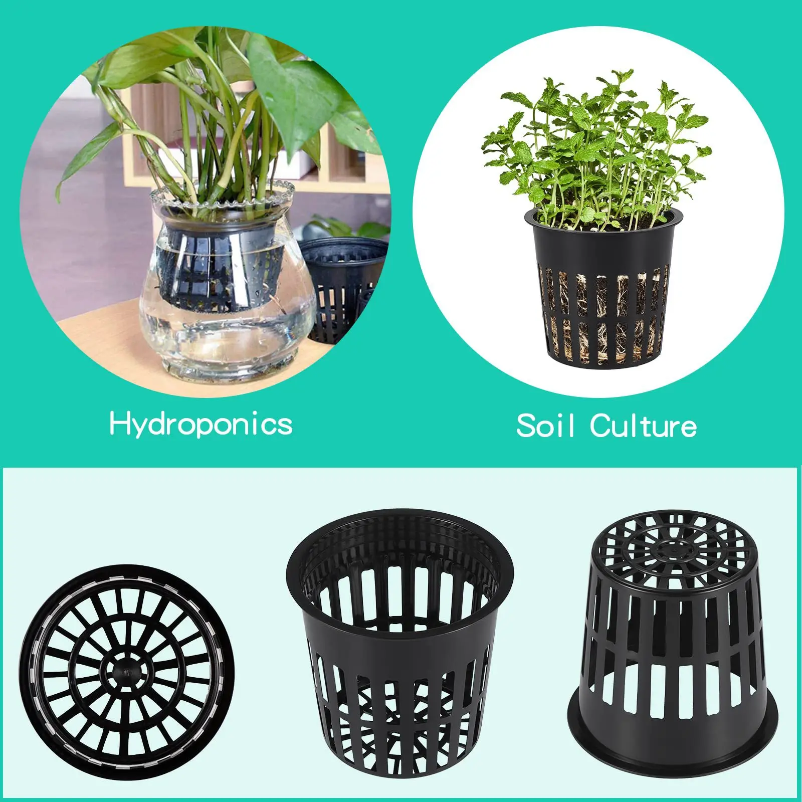 10PCS 3 Inch Hydroponics Cups  - Net Pot 3 Inch บทวิจารณ์และราคา
