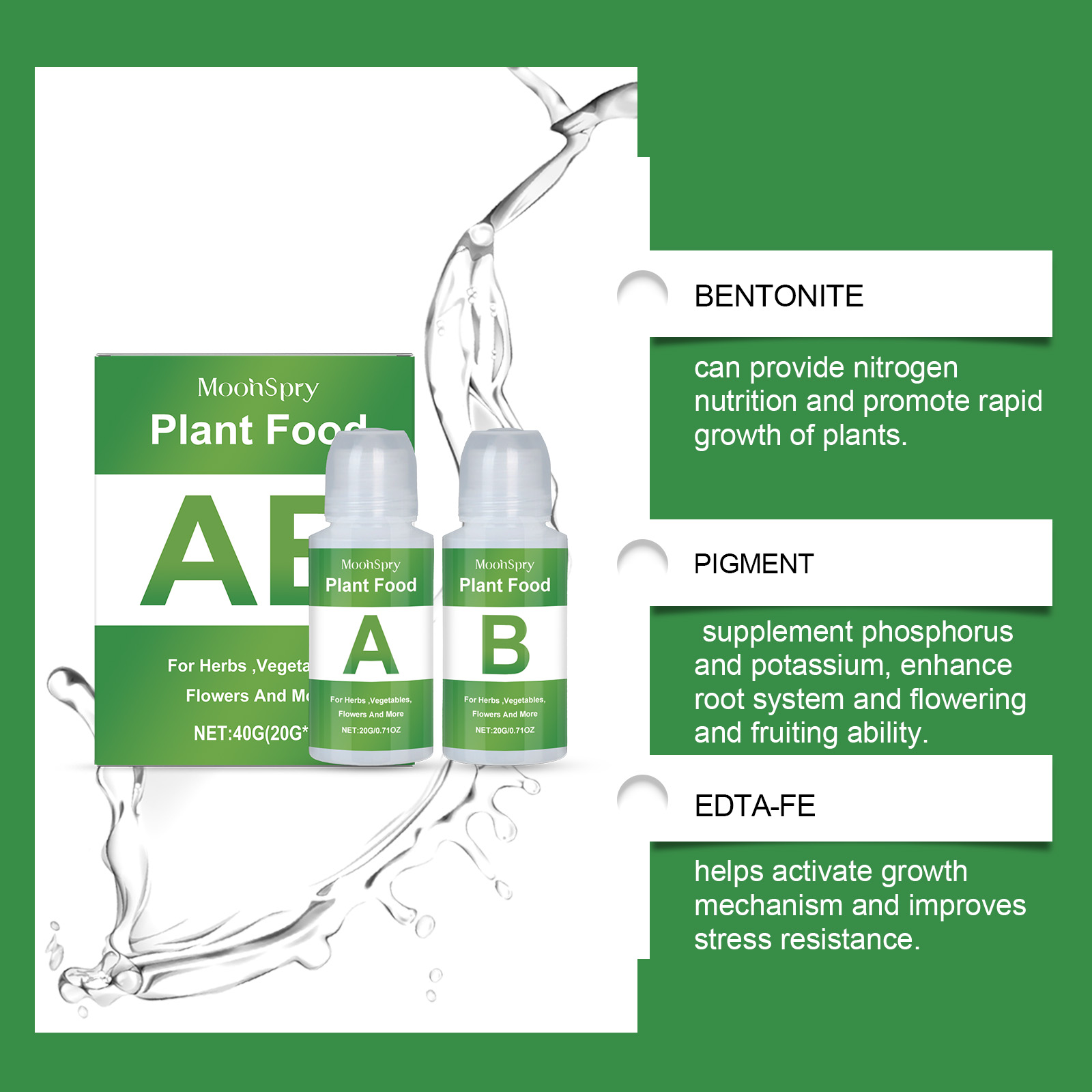 MoonSpry Hydroponic Nutrient S - Nutrient Solution Ab บทวิจารณ์และราคา