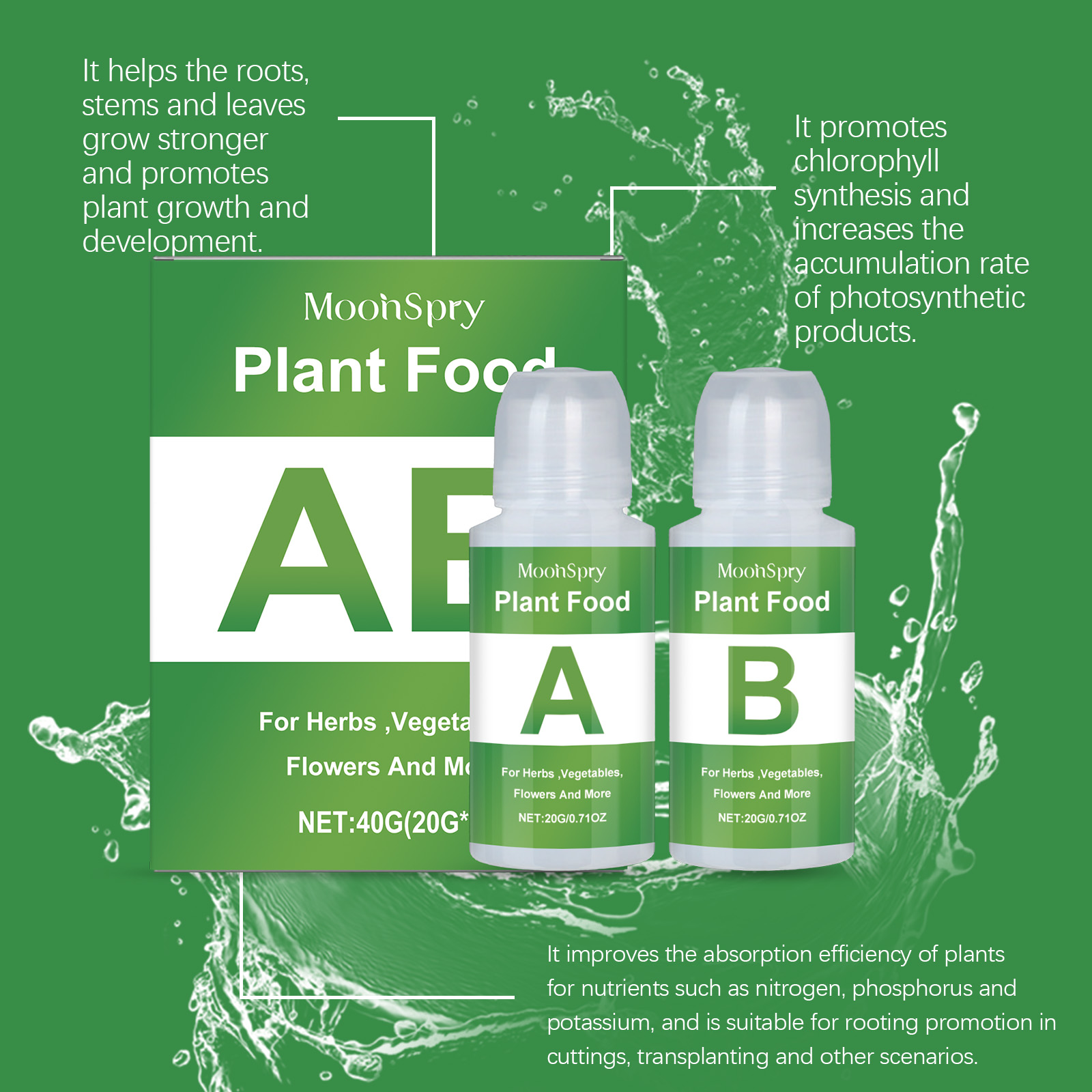 MoonSpry Hydroponic Nutrient S - Nutrient Solution Ab บทวิจารณ์และราคา